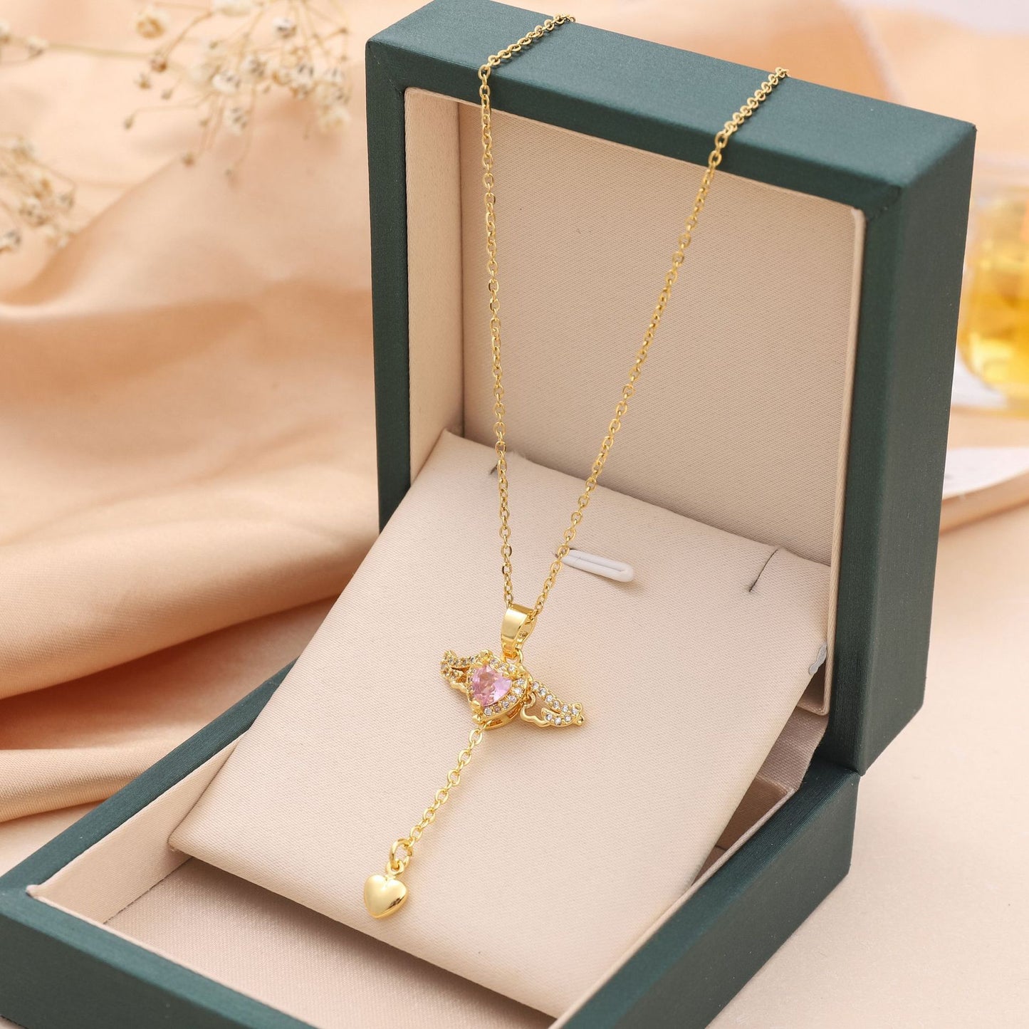 Crystal Heart & Wings – Romantic Gift for Her