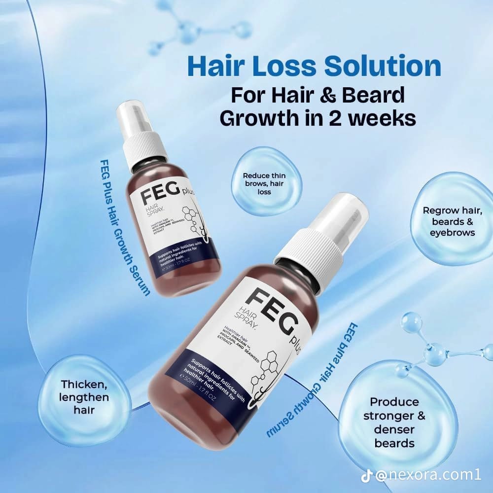 FEG Plus Hair Growth Spray – With AnaGain™, Procapil & Seaweed Extract