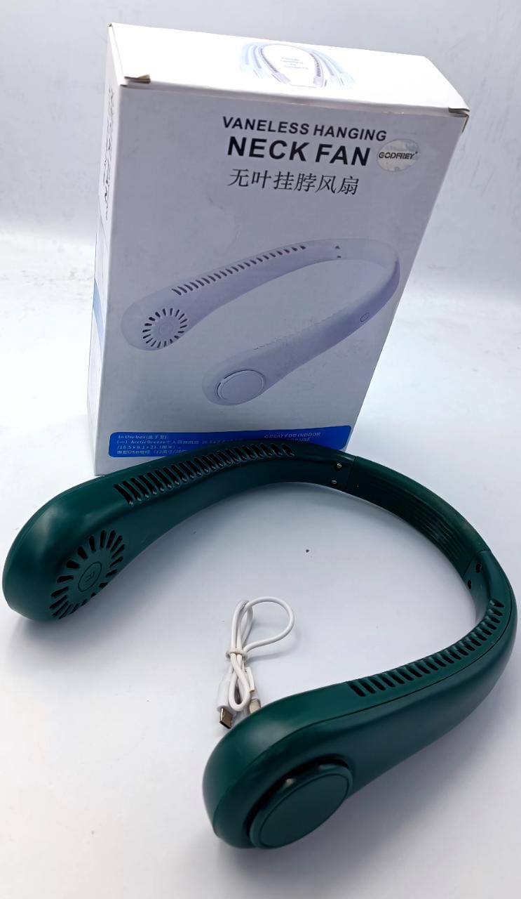 BreezeWear™ – Vaneless Neck Hanging Fan for Hands-Free Cooling