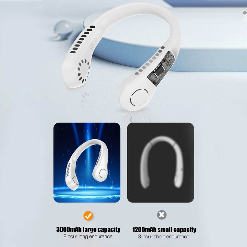 BreezeWear™ – Vaneless Neck Hanging Fan for Hands-Free Cooling